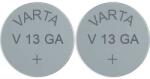 VARTA LR44 gombelem, alkáli mangán, 1, 5V, 125 mAh, 2 db, Varta AG13, V13GA, G13A, 13GA, PX76A, PX675A, 157, L1154 (4276101402) (4276101402)