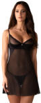 Obsessive - Stelisa Chemise & Thong Black L/XL