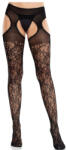Leg Avenue - Floral Lace Stockings With Garters United Black