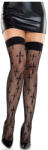 Leg Avenue - WORSHIP ME csipke harisnya - fekete