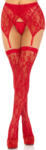 Leg Avenue - Lace Thigh Highs & Garterbelt Red