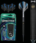 Winmau Darts soft szett Winmau Sabotage Black 20g, 90% wolfram gravírozással