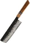 HARAHU Cuțit de bucătărie damasc ZE-37432 - Nakiri / Maron KP37432