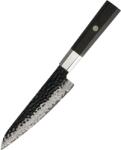 HARAHU Cuțit de bucătărie damasc YU-37436 - Utility / Maro KP37436