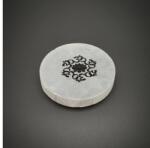 R. M. ékszer Szelenit korong om lótusz fekete matricás 6-7cm (109912)