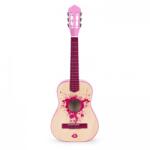 ECOTOYS Chitara din lemn cu 6 corzi pentru copii, 86 x 31 cm, ecotoys hx18026-34 - roz (EDIHX18026-34PINK) - bekid Instrument muzical de jucarie