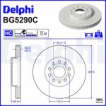 DELPHI Disc frana DELPHI BG5290C (BG5290C) - automobilus