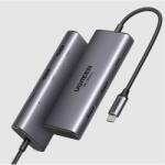 UGREEN - Dokkoló állomás 6 az 1-ben, 8K@30Hz, Dual Monitor, USB HUB, Dual HDMI 2.0 és 2.1, 2x USB-A, USB-C, 100W - Szürke - 15852 (15852)