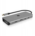 RaidSonic Dokkoló állomás IB-DK4061-CPD 12w1, 2xHDMI, Pd 100W (IB-DK4061-CPD)