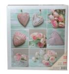 P&O Nagyméretű spirálos fényképalbum - bedugós 500 db 10x15 cm-es képhez - virágos/szíves (CHRPP46500-1SZIVES-ROZSAS)