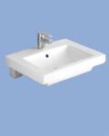 Alföldi 5129 R1 (easyplus) középen fúrt, 55x44cm-es beépíthető mosdó (ALI5129L1R1)