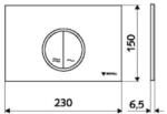Schell CIRCUM round nyomólap, 2 mennyiségű, fényes króm (031190699)