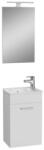 SIKO Vitra Mia fehér fürdőszobaszekrény 39cmx28cm, mosdóval, tükörrel, lámpával, jobbos csaplyukkal (MIASET40B)