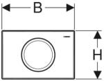 Geberit Nyomólap ˝Delta 15˝ fényes króm 115.109. 21.1 (115.109.21.1)