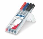 STAEDTLER "Lumocolor 316 F" Alkoholmentes marker OHP 0.6 mm 4 különböző szín (316 WP4) (316 WP4) (316 WP4)
