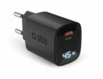 SBS GaN 45W LCD hálózati töltő, fekete (TETRGANLCD1C45K) (TETRGANLCD1C45K)