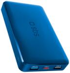 SBS 10000mAh 2xUSB-A + USB-C PowerBank, kék (TTBB10000FASTA) (TTBB10000FASTA)