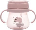 Lorelli Чаша с дръжки и сламка Lorelli My Friend - 250 ml, Mellow Rose (10200860005)