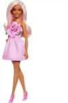 Mattel Barbie Fashionistas baba rózsás ruhában és rózsaszín hajjal (HYT94) - morzsajatekbolt
