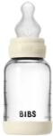 Bibs Стъклена бебешка бутилка Bibs - Със силиконов биберон, 120 ml, Ivory (50191216) - ozone