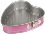 Zenker creative studio Tigaie cu arc Heart, tava de copt cu fund plat, tava de tort in forma de inima cu acoperire antiaderenta, coacere creativa (culoare: roz, argintiu), cantitate: 1 bucata (7472)