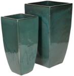  Indy Vase kerámia váza szett mohazöld 35x35x62-42x42x78cm S2 (YC613430)