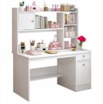 Fodym számítógépasztal, íróasztal, fehér 7 polccal (1015330)