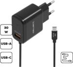 Cellect HS-H47 30W Hálózati töltő Type-C csatlak. , Fekete (MTC-HSH4730W-TYPECBK)