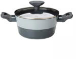 Tasty Oala cu capac de sticla Tasty 678536, 20 cm, 2.5 l, Manere moi, Aluminiu, Acoperire antiaderenta, Gri (678536)