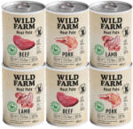 Wild Farm WILD FARM Pate Mix Flavours 6x400g gluténmentes kutyatáp