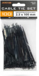 Kleiber Germany GZBT08 Vezetékkötegelő 100 x 2, 5 mm 100 db / csomag - Fekete