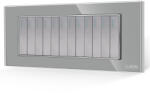 Luxion Intrerupator Mecanic 12 Posturi LUXION cu Rama din Sticla, Standard Italian, 6M - culoare gri