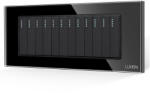 Luxion Intrerupator Mecanic 12 Posturi LUXION cu Rama din Sticla, Standard Italian, 6M - culoare negru