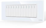 Luxion Intrerupator Mecanic 12 Posturi LUXION cu Rama din Sticla, Standard Italian, 6M