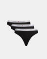 Tommy Hilfiger Bugyik UW0UW055300SI 3 PACK THONG Fekete EU S