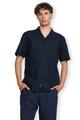 Rvlt Revolution Hosszú ujjú ingek Cuban Shirt - Navy Kék EU XL