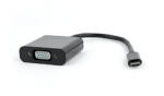 Gembird USB-C / VGA D-sub adapter kábel 0.15m fekete Gembird (AB-CM-VGAF-01)