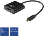 ACT USB-C 3.2 Gen1 / DisplayPort adapter kábel 0.15m fekete 4K ACT (AC7320)