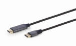 Gembird (CC-DP-HDMI-4K-6) 1.8m fekete 4K fonott DisplayPort / HDMI kábel