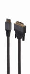 Gembird HDMI / DVI-D Single Link (18+1) 1.8m fekete 4K Gembird (CC-HDMI-DVI-4K-6)