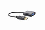 Gembird DisplayPort / VGA D-sub adapter kábel 0.2m fekete Gembird (A-DPM-VGAF-02)