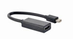 Gembird miniDisplayPort / HDMI adapter kábel 0.15m fekete Gembird (A-mDPM-HDMIF-02)