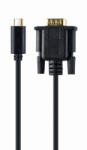 Gembird USB-C / VGA kábel D-sub 15tűs apa 2m fekete Gembird (A-CM-VGAM-01)
