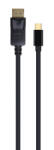 Gembird (CCP-MDP2-6) 1.8m fekete 4K miniDisplayPort / DisplayPort kábel