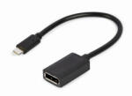 Gembird USB-C / DisplayPort adapter kábel 0.15m fekete Gembird (A-CM-DPF-02)