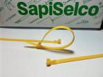 SapiSelco Oldható gyorskötöző 250x7, 5 sárga - nyitható kábelkötegelő (100db/csomag) SapiSelco [RIA. 14.231]