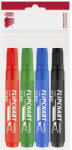 ICO Flipchart marker vízbázisú 1-4mm, vágott Artip 12XXL, 4 klf. szín (9580081004) - iroda-ellatas