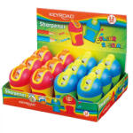 Keyroad Hegyező 2 lyukú tartályos, fedeles, ceruzahegy gömbölyítő 12 db/display Keyroad Colour Special vegyes színek (KR971525) - iroda-ellatas