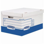 Fellowes Archiváló konténer, karton, ultra erős, nagy, Fellowes® Bankers Box Basic, 10 db/csomag, kék-fehér (4474601) - iroda-ellatas