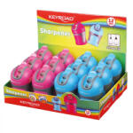 Keyroad Hegyező 2 lyukú tartályos, fedeles 12 db/display Keyroad Colour Special vegyes színek (KR971584) - iroda-ellatas
